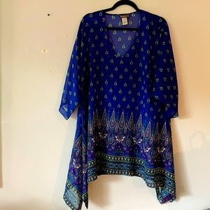 Tommy Bahamas Blue Bathing Suit Caftan